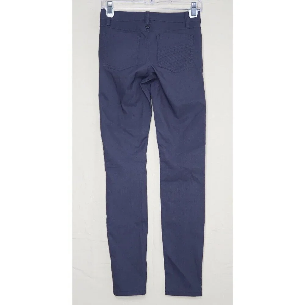 prAna Brenna Gray Moto Skinny Jeans Pants Trousers Low Rise Stretch EUC Womens 0 - Picture 8 of 14